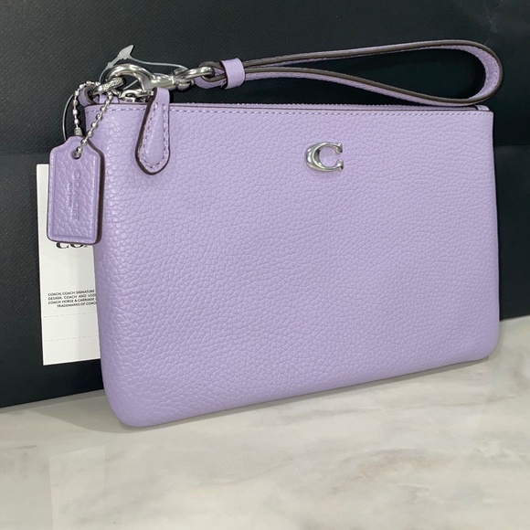 Coach purple pebbled wristlet - Picture 7 of 8